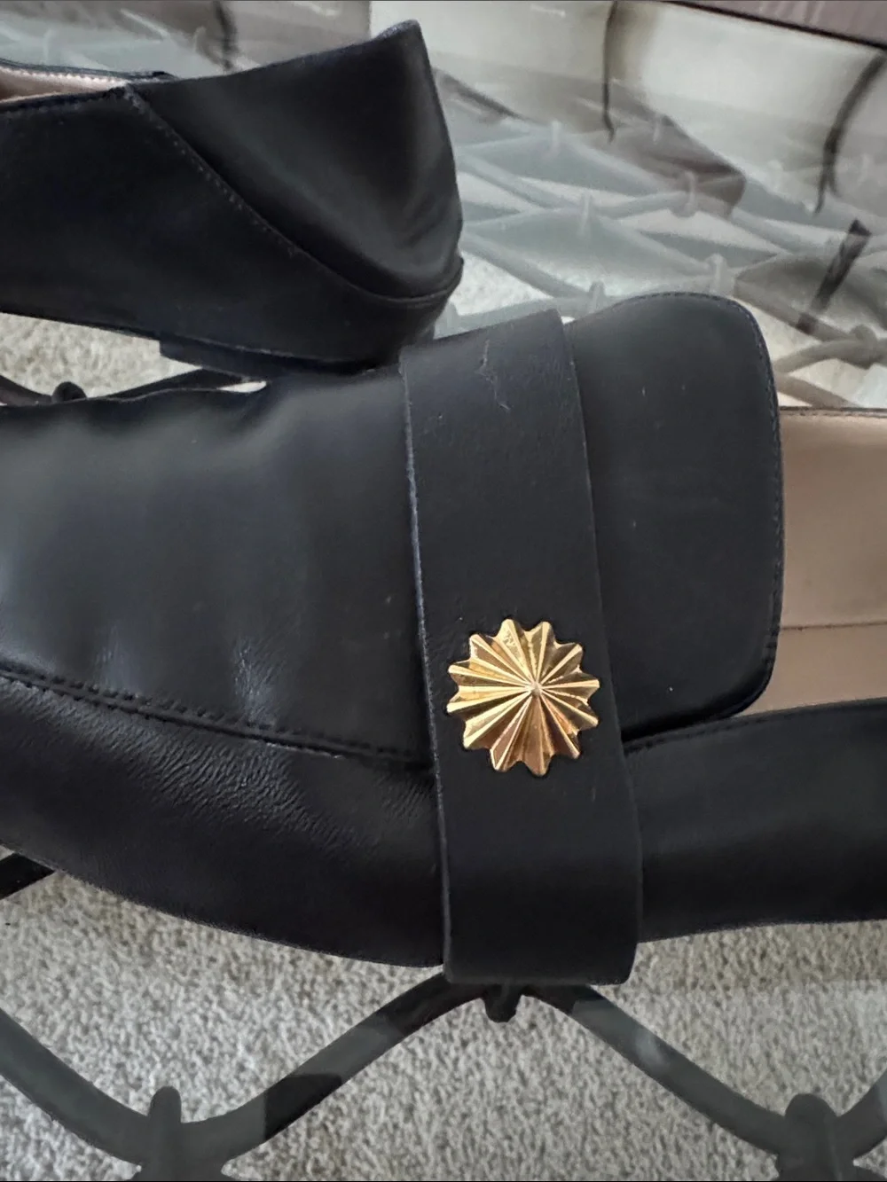 STUART WEITZMAN Wylie Embellished Leather Loafers Size 9.5